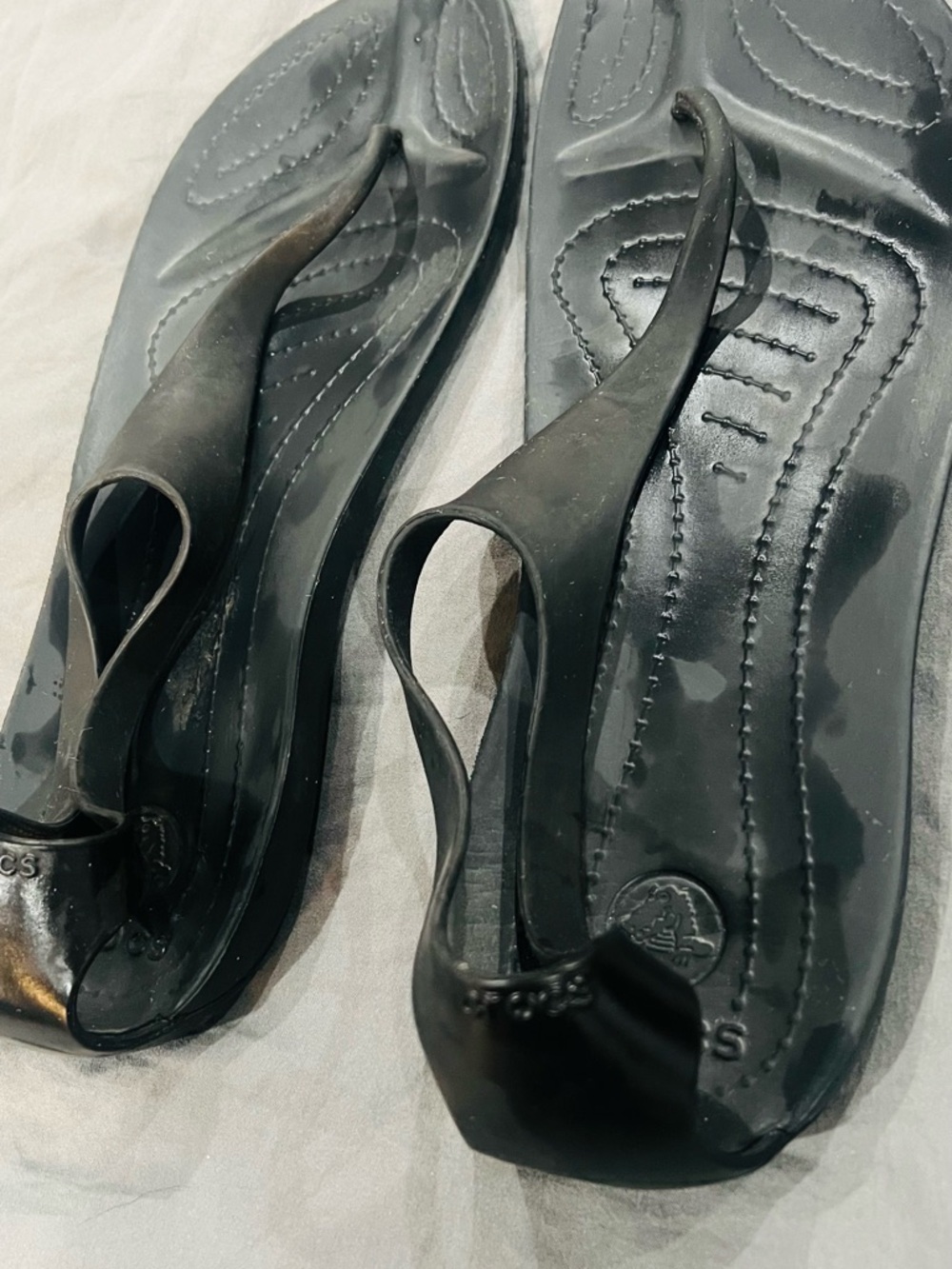 CROCS Black Jelly Slingback Sandals